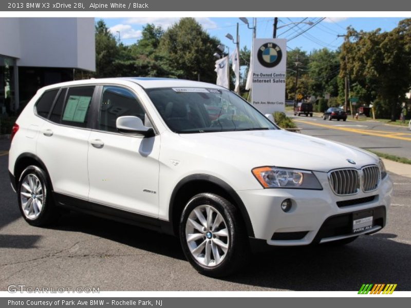 Alpine White / Black 2013 BMW X3 xDrive 28i