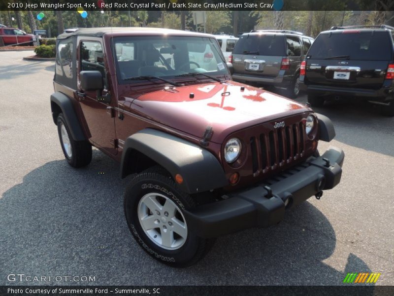 Red Rock Crystal Pearl / Dark Slate Gray/Medium Slate Gray 2010 Jeep Wrangler Sport 4x4