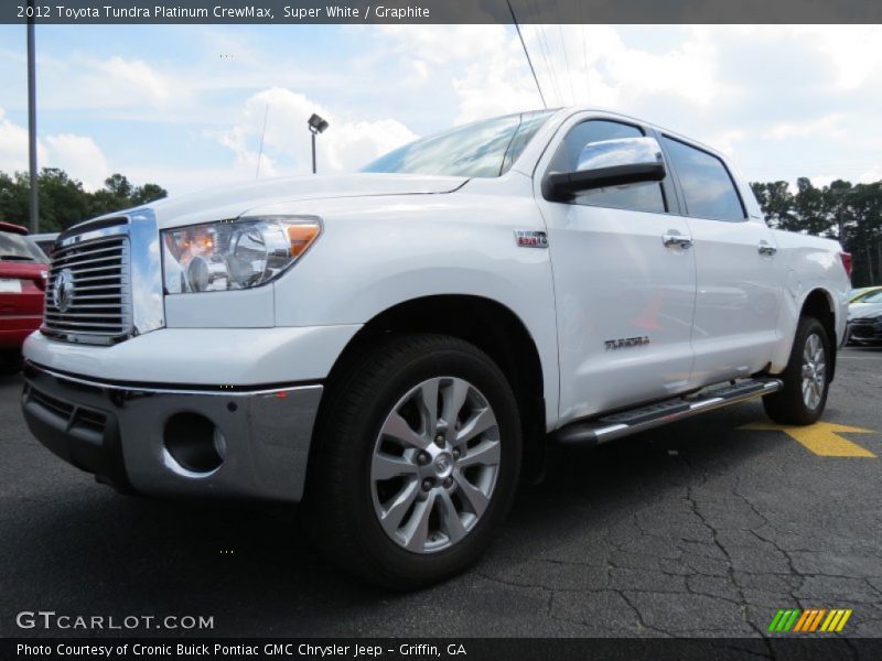 Super White / Graphite 2012 Toyota Tundra Platinum CrewMax