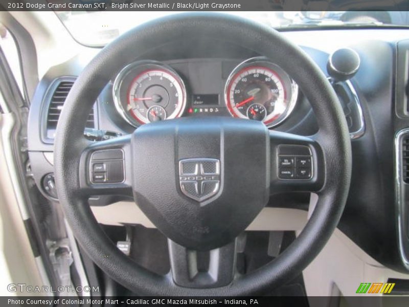 Bright Silver Metallic / Black/Light Graystone 2012 Dodge Grand Caravan SXT