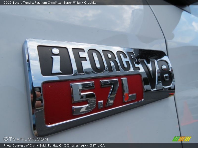 Super White / Graphite 2012 Toyota Tundra Platinum CrewMax