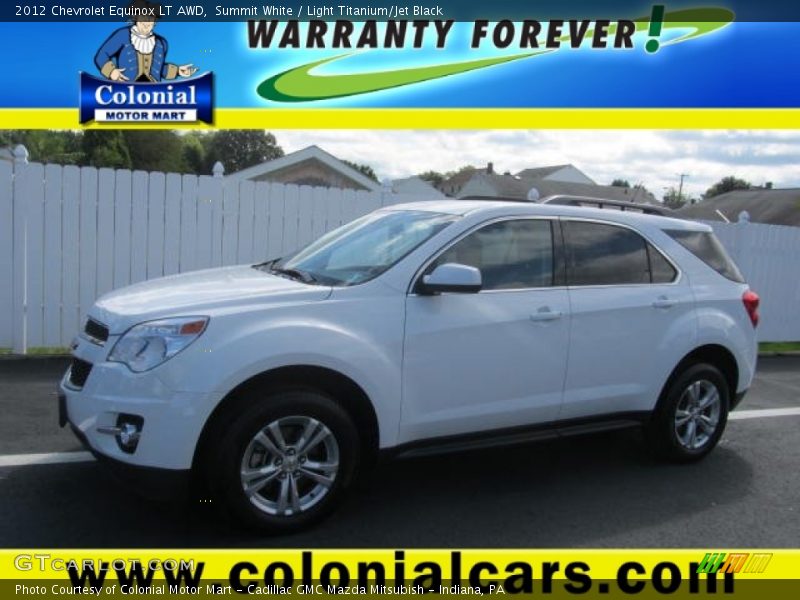 Summit White / Light Titanium/Jet Black 2012 Chevrolet Equinox LT AWD
