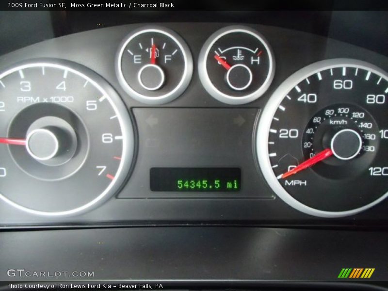 Moss Green Metallic / Charcoal Black 2009 Ford Fusion SE