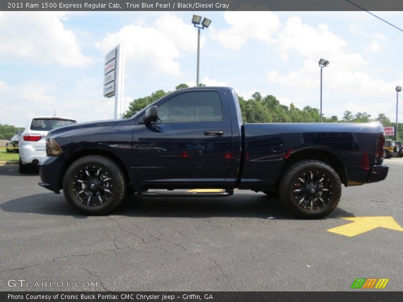 True Blue Pearl / Black/Diesel Gray 2013 Ram 1500 Express Regular Cab