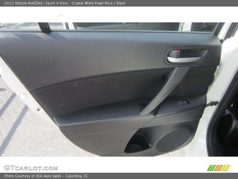 Crystal White Pearl Mica / Black 2012 Mazda MAZDA3 i Sport 4 Door