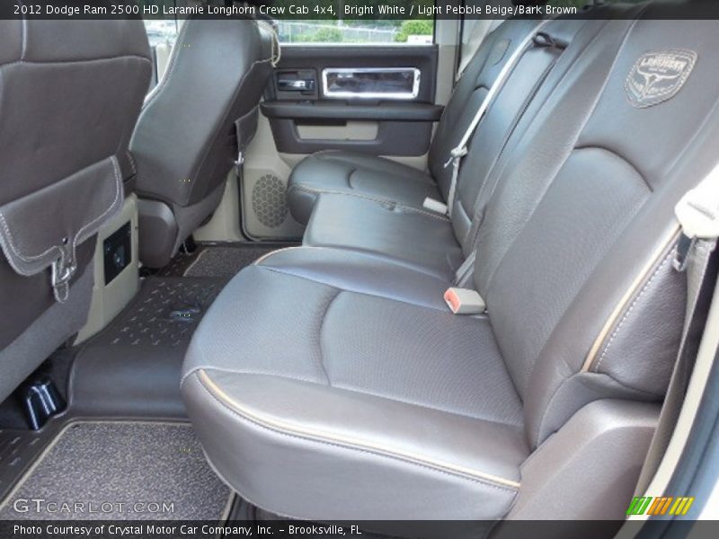 Bright White / Light Pebble Beige/Bark Brown 2012 Dodge Ram 2500 HD Laramie Longhorn Crew Cab 4x4