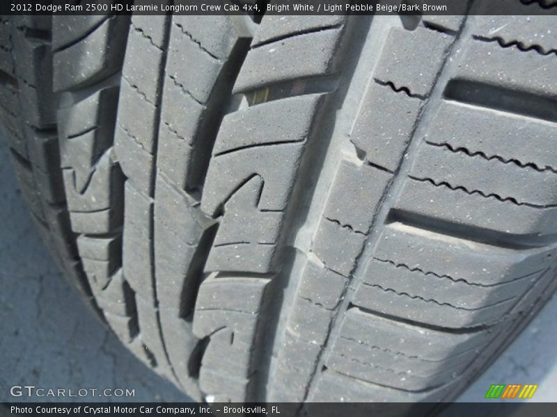 Bright White / Light Pebble Beige/Bark Brown 2012 Dodge Ram 2500 HD Laramie Longhorn Crew Cab 4x4