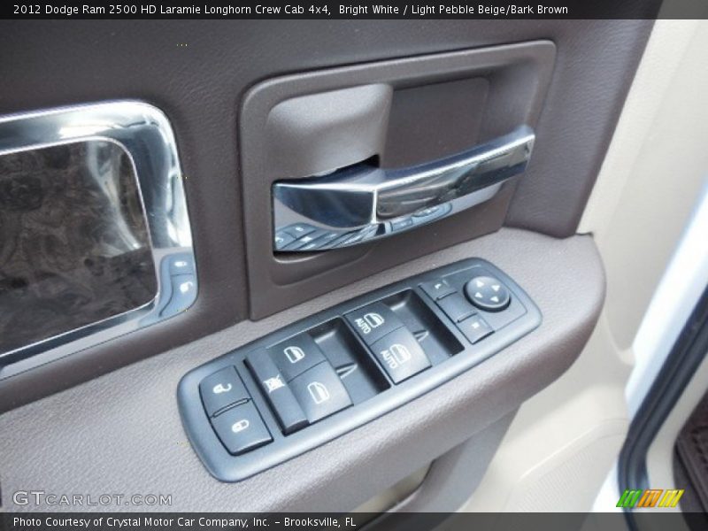 Bright White / Light Pebble Beige/Bark Brown 2012 Dodge Ram 2500 HD Laramie Longhorn Crew Cab 4x4