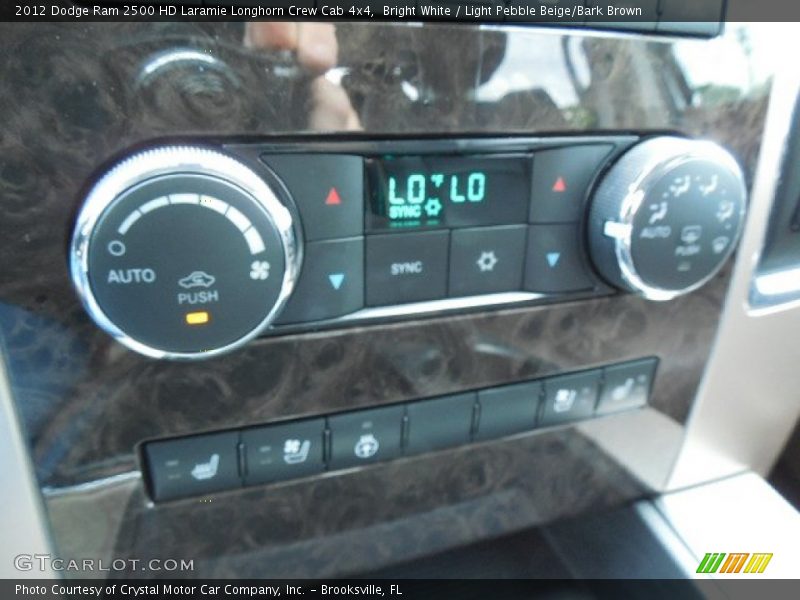 Bright White / Light Pebble Beige/Bark Brown 2012 Dodge Ram 2500 HD Laramie Longhorn Crew Cab 4x4