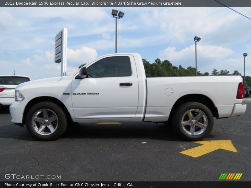 Bright White / Dark Slate Gray/Medium Graystone 2012 Dodge Ram 1500 Express Regular Cab