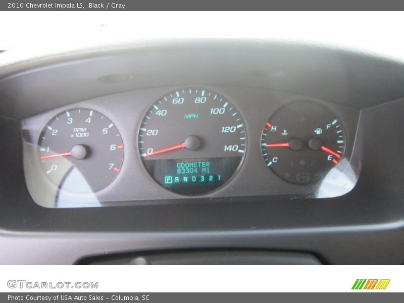 Black / Gray 2010 Chevrolet Impala LS