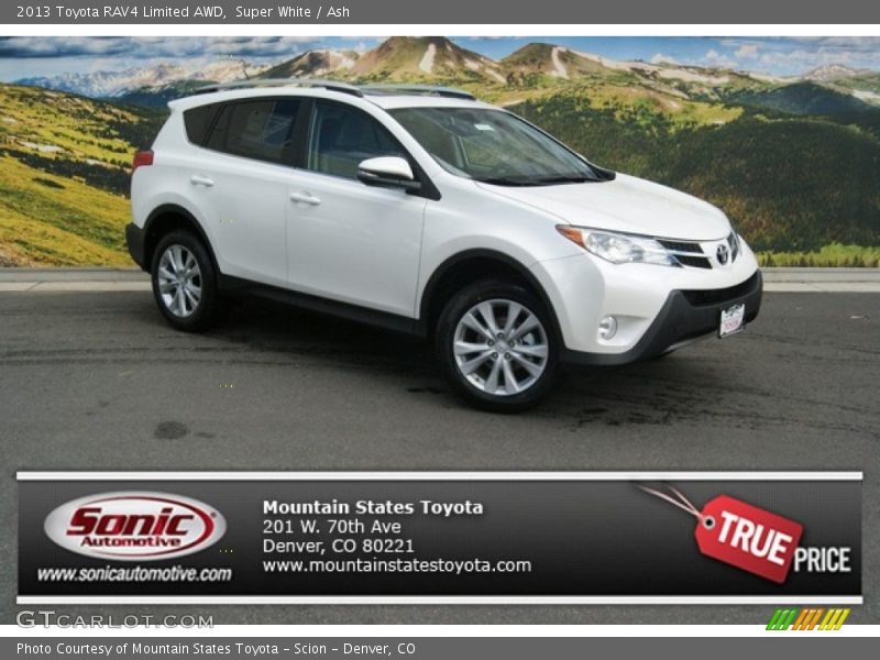 Super White / Ash 2013 Toyota RAV4 Limited AWD