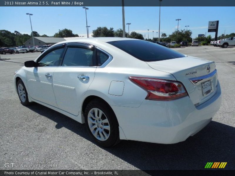 Pearl White / Beige 2013 Nissan Altima 2.5 S