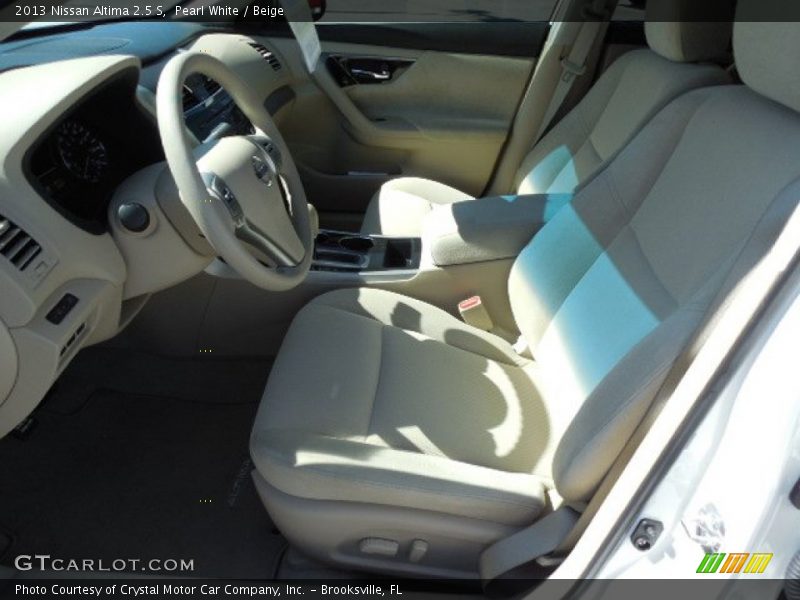 Pearl White / Beige 2013 Nissan Altima 2.5 S