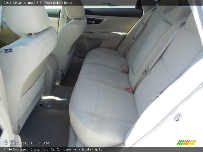 Pearl White / Beige 2013 Nissan Altima 2.5 S