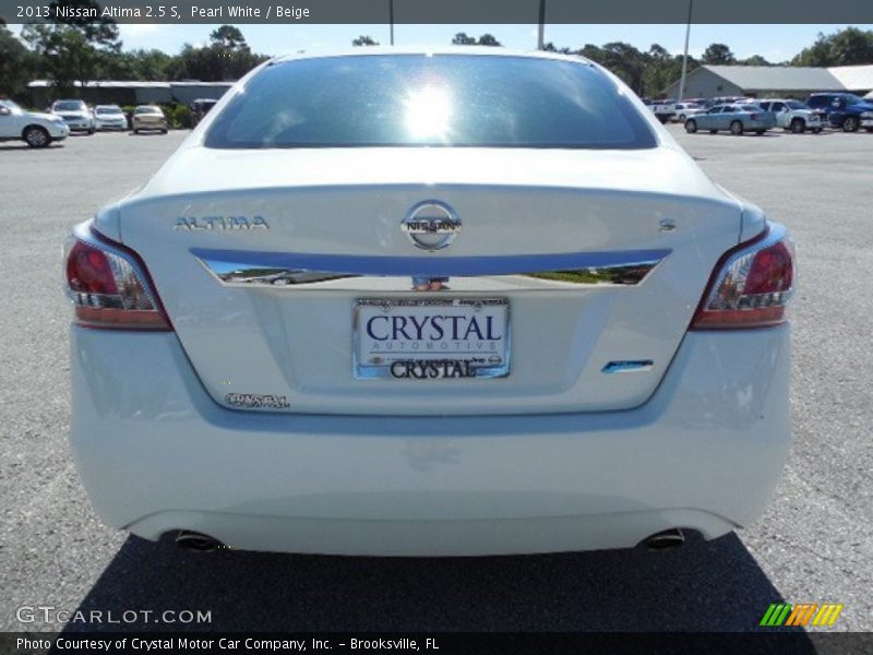Pearl White / Beige 2013 Nissan Altima 2.5 S