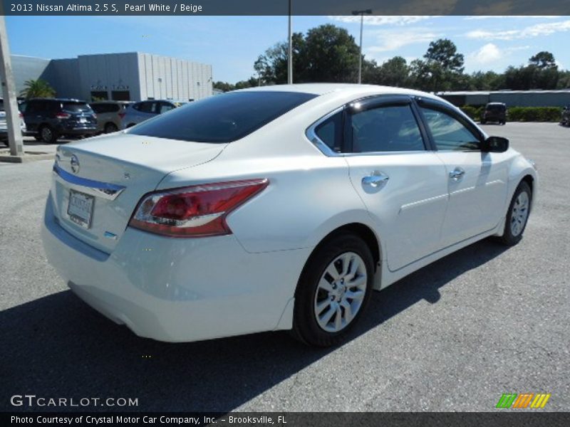 Pearl White / Beige 2013 Nissan Altima 2.5 S