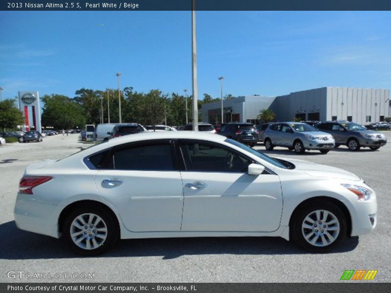 Pearl White / Beige 2013 Nissan Altima 2.5 S