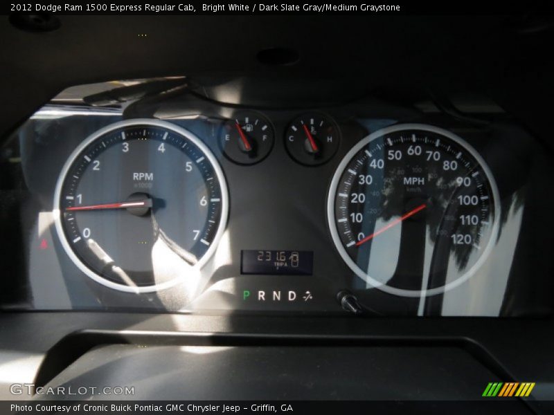 Bright White / Dark Slate Gray/Medium Graystone 2012 Dodge Ram 1500 Express Regular Cab