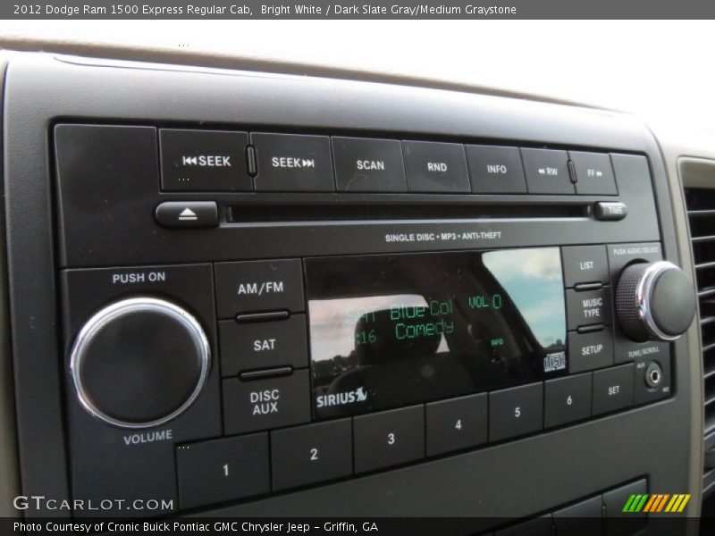 Bright White / Dark Slate Gray/Medium Graystone 2012 Dodge Ram 1500 Express Regular Cab