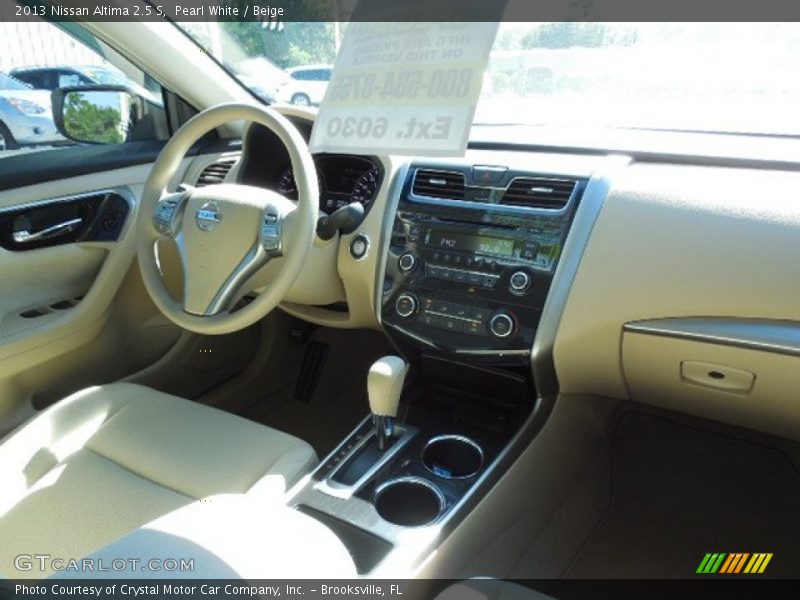 Pearl White / Beige 2013 Nissan Altima 2.5 S