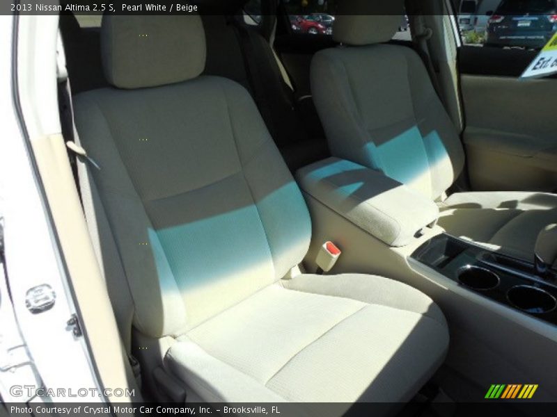 Pearl White / Beige 2013 Nissan Altima 2.5 S