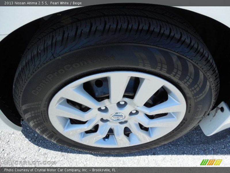 Pearl White / Beige 2013 Nissan Altima 2.5 S