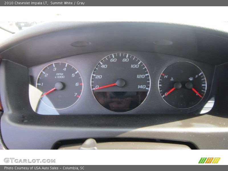 Summit White / Gray 2010 Chevrolet Impala LT