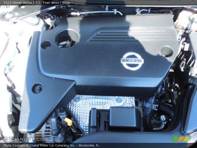 Pearl White / Beige 2013 Nissan Altima 2.5 S