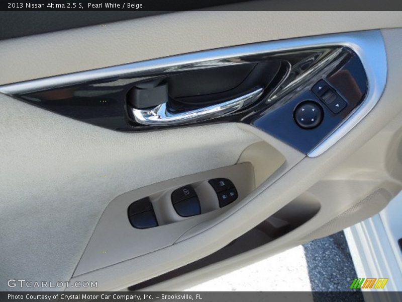 Pearl White / Beige 2013 Nissan Altima 2.5 S