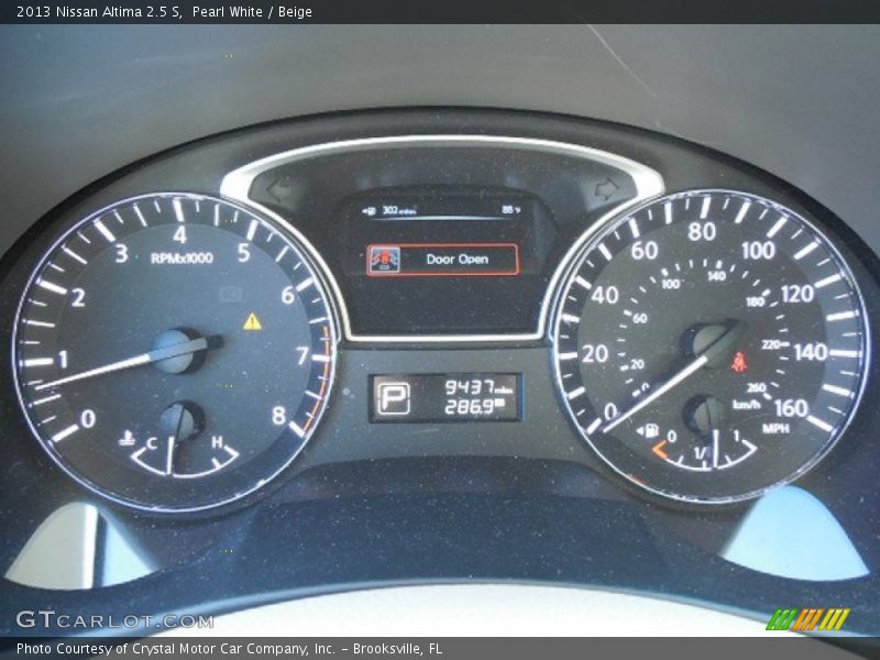 Pearl White / Beige 2013 Nissan Altima 2.5 S