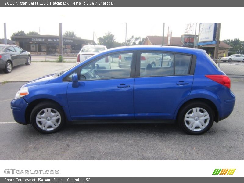 Metallic Blue / Charcoal 2011 Nissan Versa 1.8 S Hatchback