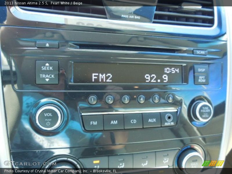 Pearl White / Beige 2013 Nissan Altima 2.5 S