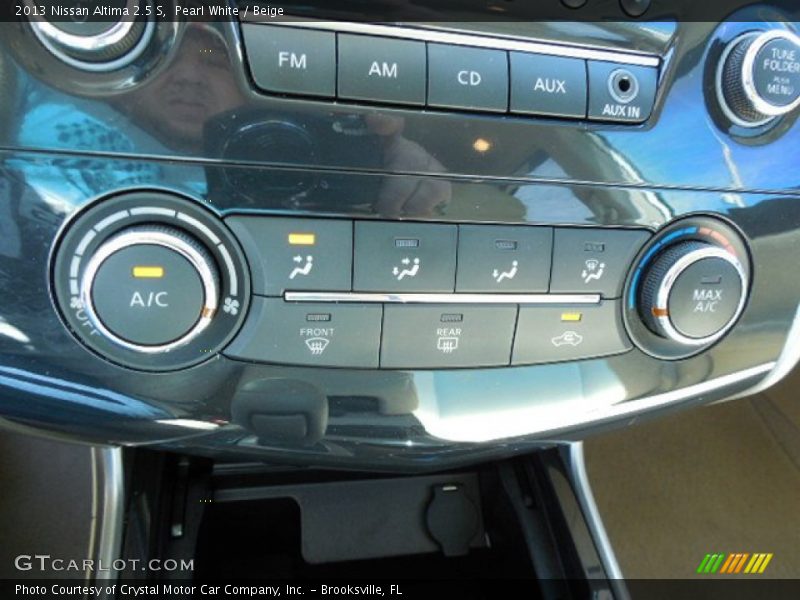 Pearl White / Beige 2013 Nissan Altima 2.5 S