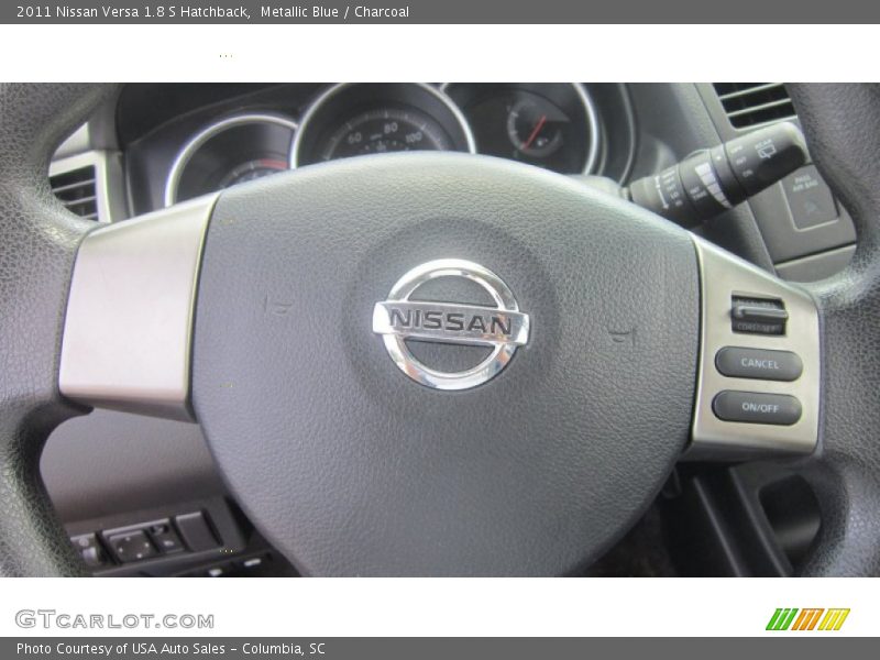 Metallic Blue / Charcoal 2011 Nissan Versa 1.8 S Hatchback