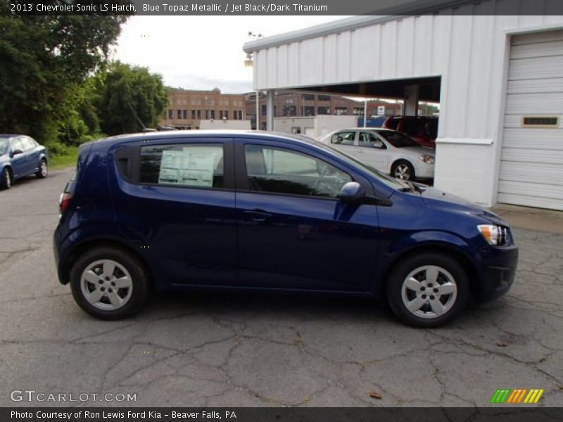 Blue Topaz Metallic / Jet Black/Dark Titanium 2013 Chevrolet Sonic LS Hatch