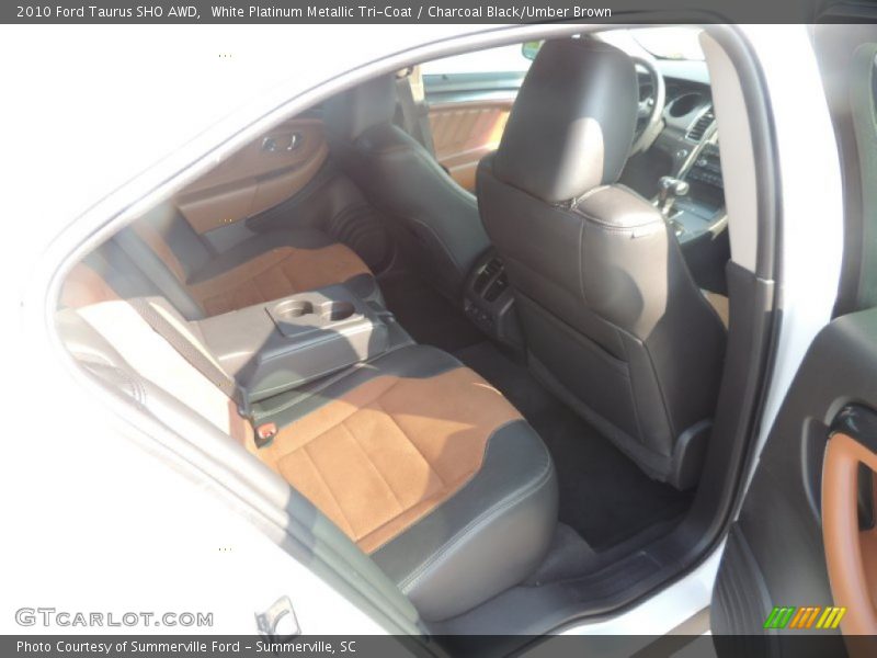 White Platinum Metallic Tri-Coat / Charcoal Black/Umber Brown 2010 Ford Taurus SHO AWD