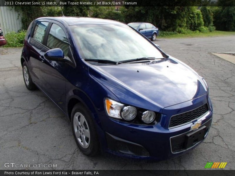 Blue Topaz Metallic / Jet Black/Dark Titanium 2013 Chevrolet Sonic LS Hatch