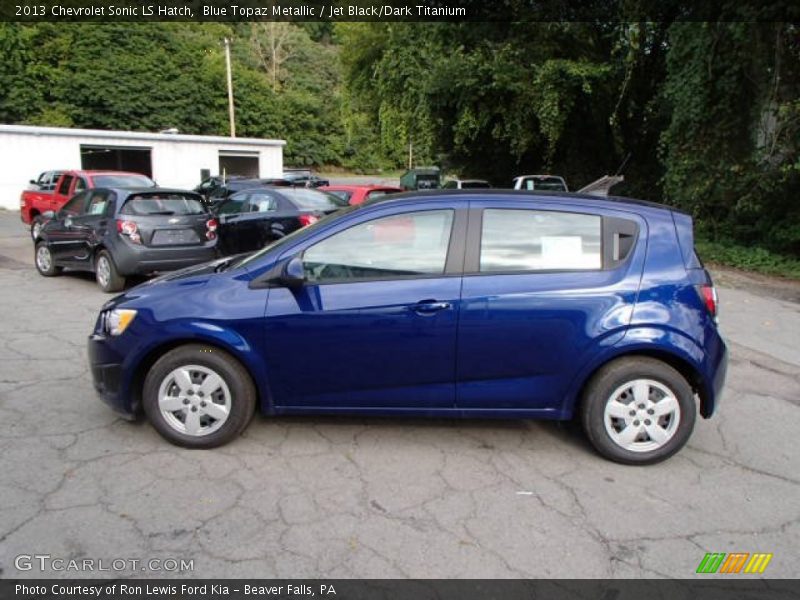 Blue Topaz Metallic / Jet Black/Dark Titanium 2013 Chevrolet Sonic LS Hatch