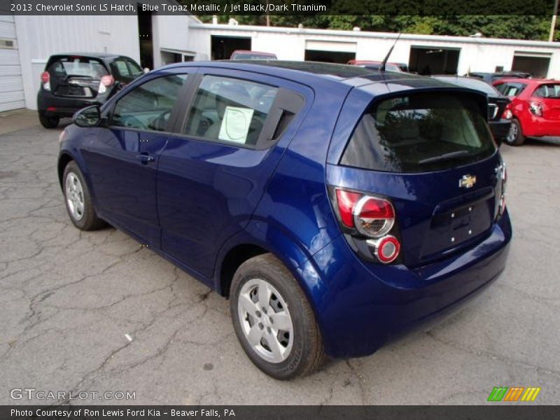 Blue Topaz Metallic / Jet Black/Dark Titanium 2013 Chevrolet Sonic LS Hatch
