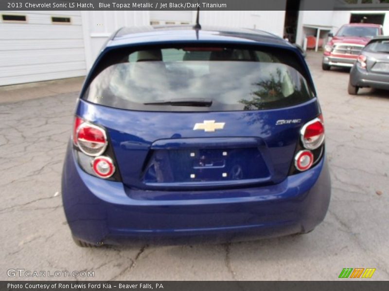 Blue Topaz Metallic / Jet Black/Dark Titanium 2013 Chevrolet Sonic LS Hatch