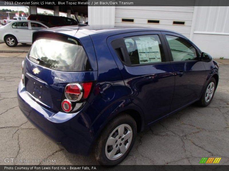 Blue Topaz Metallic / Jet Black/Dark Titanium 2013 Chevrolet Sonic LS Hatch