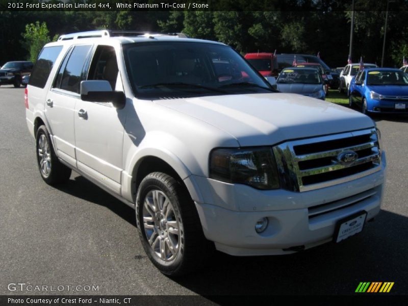 White Platinum Tri-Coat / Stone 2012 Ford Expedition Limited 4x4