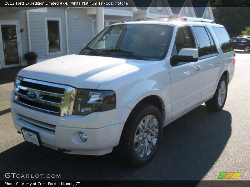 White Platinum Tri-Coat / Stone 2012 Ford Expedition Limited 4x4