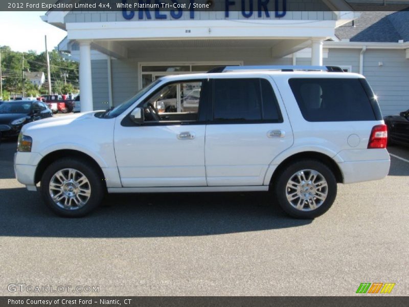 White Platinum Tri-Coat / Stone 2012 Ford Expedition Limited 4x4