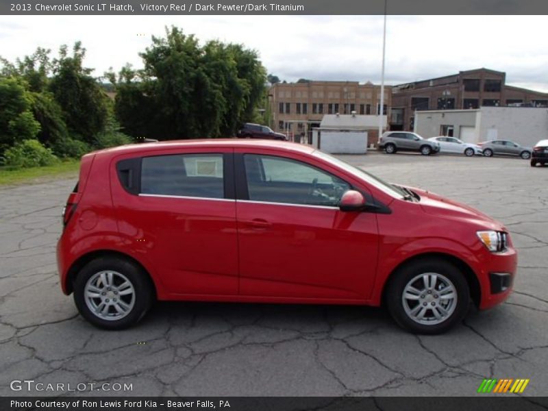 Victory Red / Dark Pewter/Dark Titanium 2013 Chevrolet Sonic LT Hatch