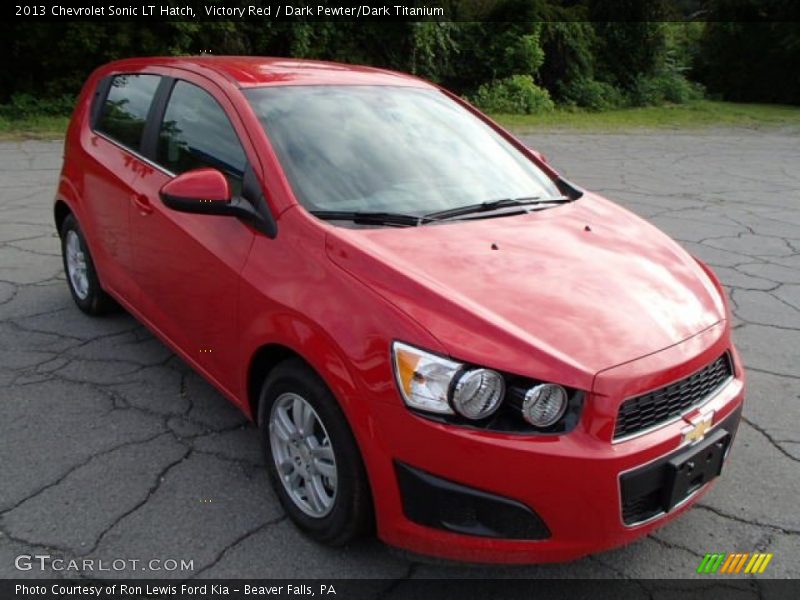 Victory Red / Dark Pewter/Dark Titanium 2013 Chevrolet Sonic LT Hatch