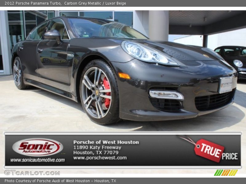 Carbon Grey Metallic / Luxor Beige 2012 Porsche Panamera Turbo