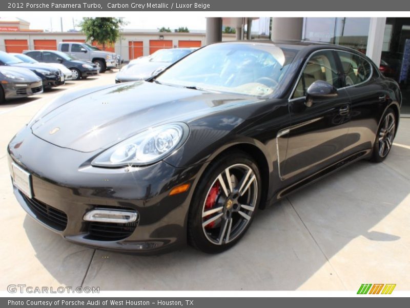 Carbon Grey Metallic / Luxor Beige 2012 Porsche Panamera Turbo