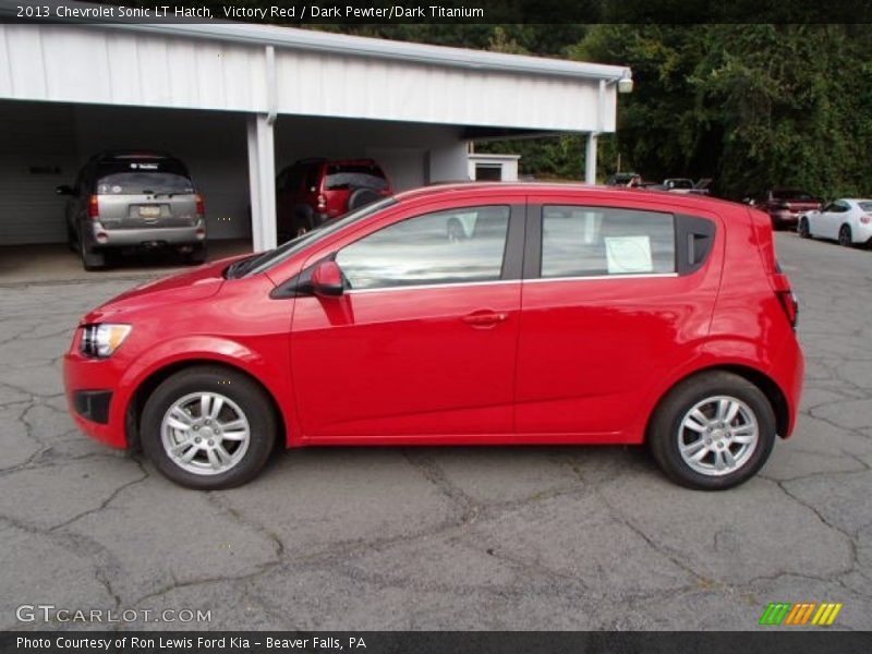 Victory Red / Dark Pewter/Dark Titanium 2013 Chevrolet Sonic LT Hatch